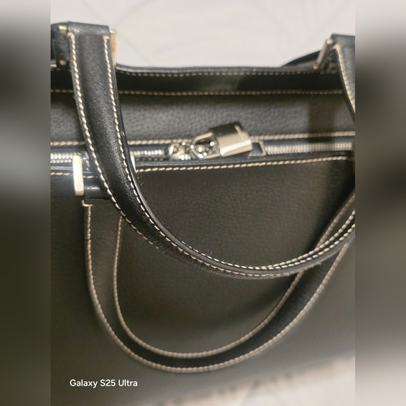 FERRAGAMO GANCINI VINTAGE NEW Padlock Black Leather Men's Bag - Picture 12 of 16